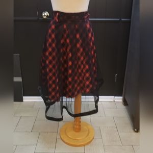 Punk rock asymmetrical skirt